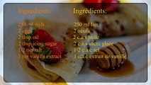 Easy Sweet Crepes Recipe (Nutella , Banana, Strawberries, Honey)/ Recette Crêpes Sucrées Facile