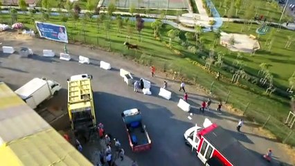 Dana kaçtı vatandaşlar kovaladı