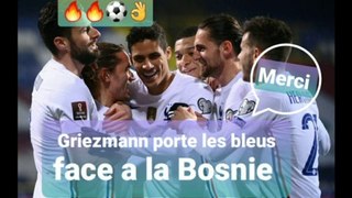 Football | Griezmann porte  les bleus face à la Bosnie, Mbappé  a livré un match moyen ,Manchester City croit que  Messi va prolonger , Benefica  sur le dossier Aguero