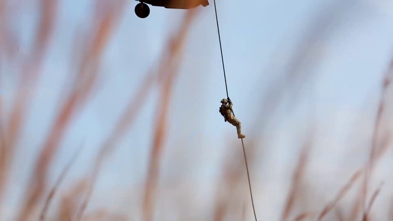 US and Japanese Soldiers - Fast Roping Training Operations