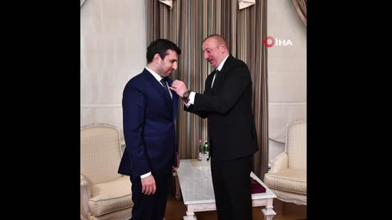 Azerbaycan Cumhurbaşkanı Aliyev'den Selçuk Bayraktar'a madalya