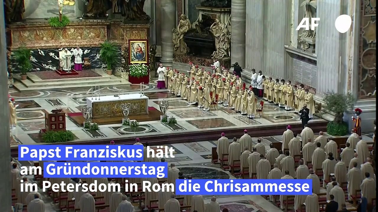 Papst hält Gründonnerstags-Messe im Petersdom
