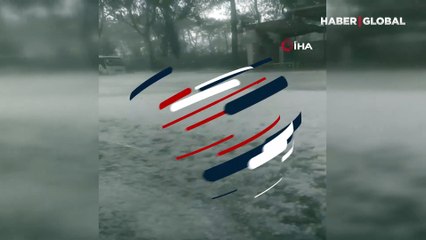 Antalya bir anda beyaza büründü