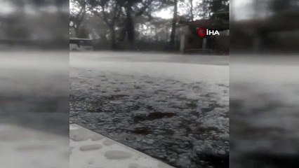 Antalya'da dolu şaşkınlığı