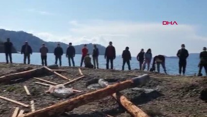 MUĞLA Dünyaca ünlü koyda 'kaçak inşaat' protestosu