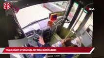 Yaşlı kadın otobüsün altında sürüklendi