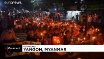 Candlelight vigil in Yangoon marks coup anniversary