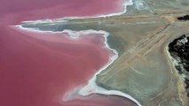 Amazing Aerial Footage Of Pink Lake 8k