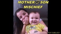 Baby Laughs Adorably When Mom Whispers In His Ears,FUNNY BABY