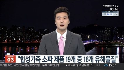 "합성가죽 소파 제품 19개 중 16개 유해물질"