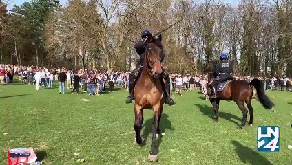 Confinement - Incidents à Bruxelles hier soir alors que la police tente de disperser des milliers de personnes faisant la fête dans le parc du Bois de la Cambre