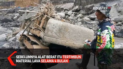 Скачать видео: Alat Berat Tambang Pasir Ditemukan Setelah 4 Bulan Tertimbun Lava Gunung Semeru