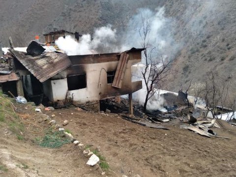 Artvin'de 12 ev yandı; yangının boyutu gün ağarınca ortaya çıktı