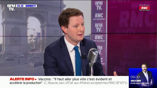 Clément Beaune, secrétaire d'État aux Affaires européennes: Nous n'avons pas encore reçu de doses des sites britanniques d'AstraZeneca