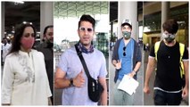 Shahid Kapoor, Hema Malini, Siddhant Kapoor & Faruk Kabir snapped at the Airport | SpotboyE