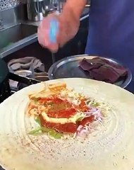 spring roll dosa -- fusion dosa -- making of street