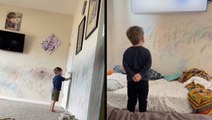 Parents Let Autistic Son Express Himself By Drawing On Walls