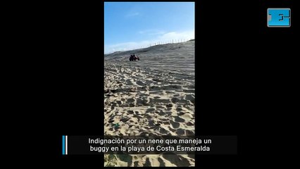 Una locura: indignación por un nene de 8 años que maneja por la playa un buggy