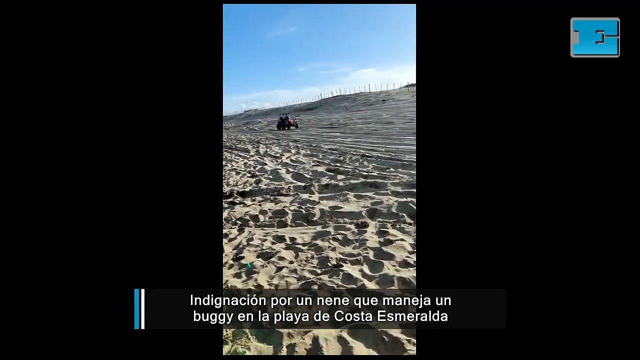 Una locura: indignación por un nene de 8 años que maneja por la playa un buggy