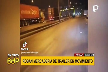Callao: hábiles delincuentes roban mercadería de tráiler en movimiento