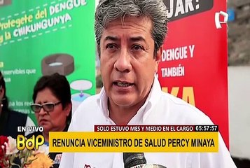 Percy Minaya renunció al cargo de Viceministro de Salud
