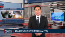 Seorang Remaja dan Anak Mencuri Motor Terekam CCTV, Aksi Pencurian Dilakukan Dengan Cepat