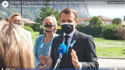 Emmanuel Macron au micro de Véronique Pueyo