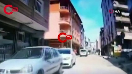 Küçükçekmece'deki korkunç ölüm kameraya yansıdı