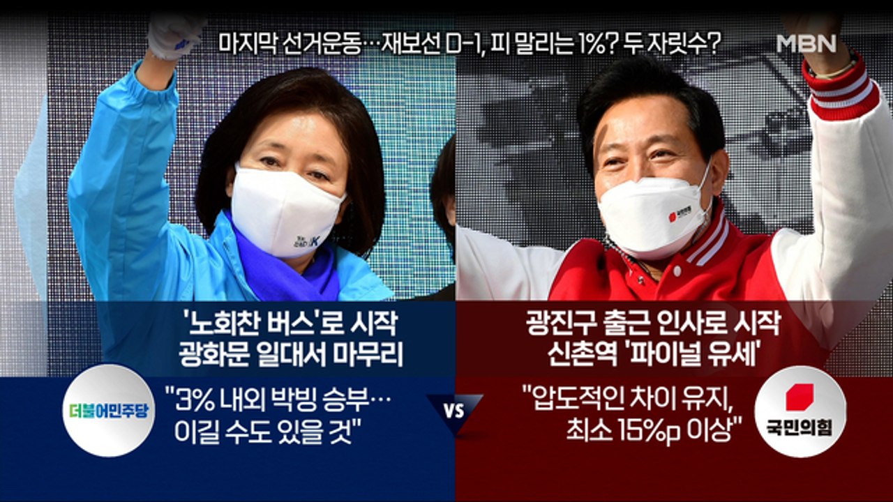 [백운기의 뉴스와이드] 4·7 재보선 D-1, 판세 전망은? / '네거티브'만 남은...