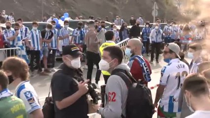 Locura en Zubieta para despedir a la Real Sociedad