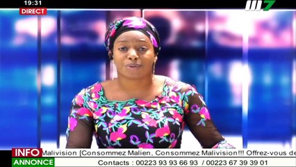 JT BAMBARA 19H30 DU 02 AVRIL 2021