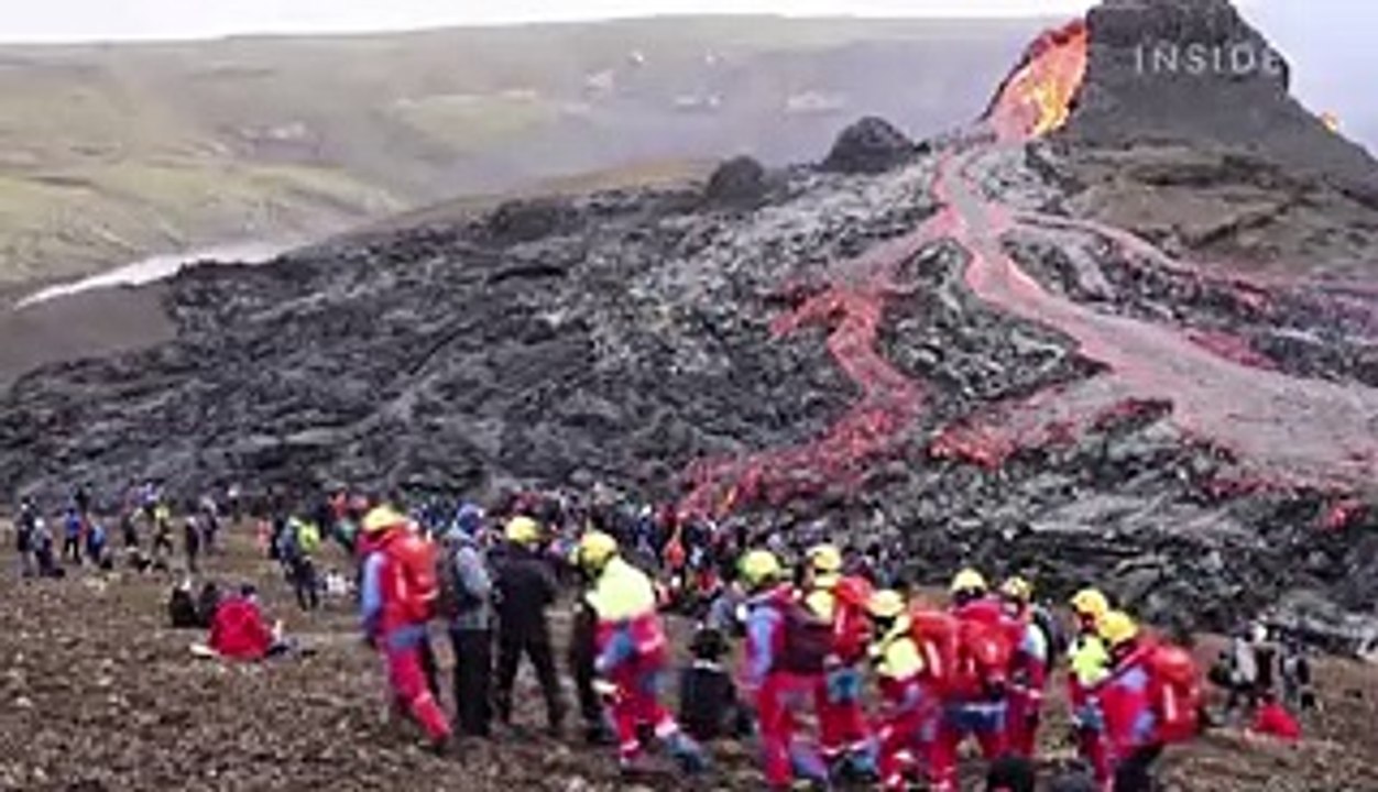 This Iceland volcano erupted for the first time...
