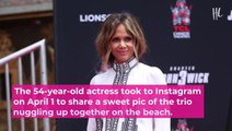Halle Berry Snuggles Up To Her Kids