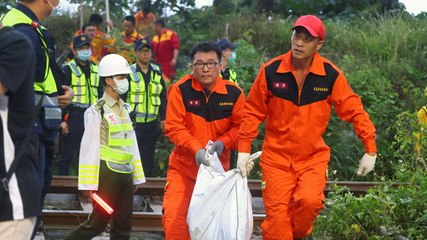 Video shows what's left of a Taiwan train after a crash leave dozens dead