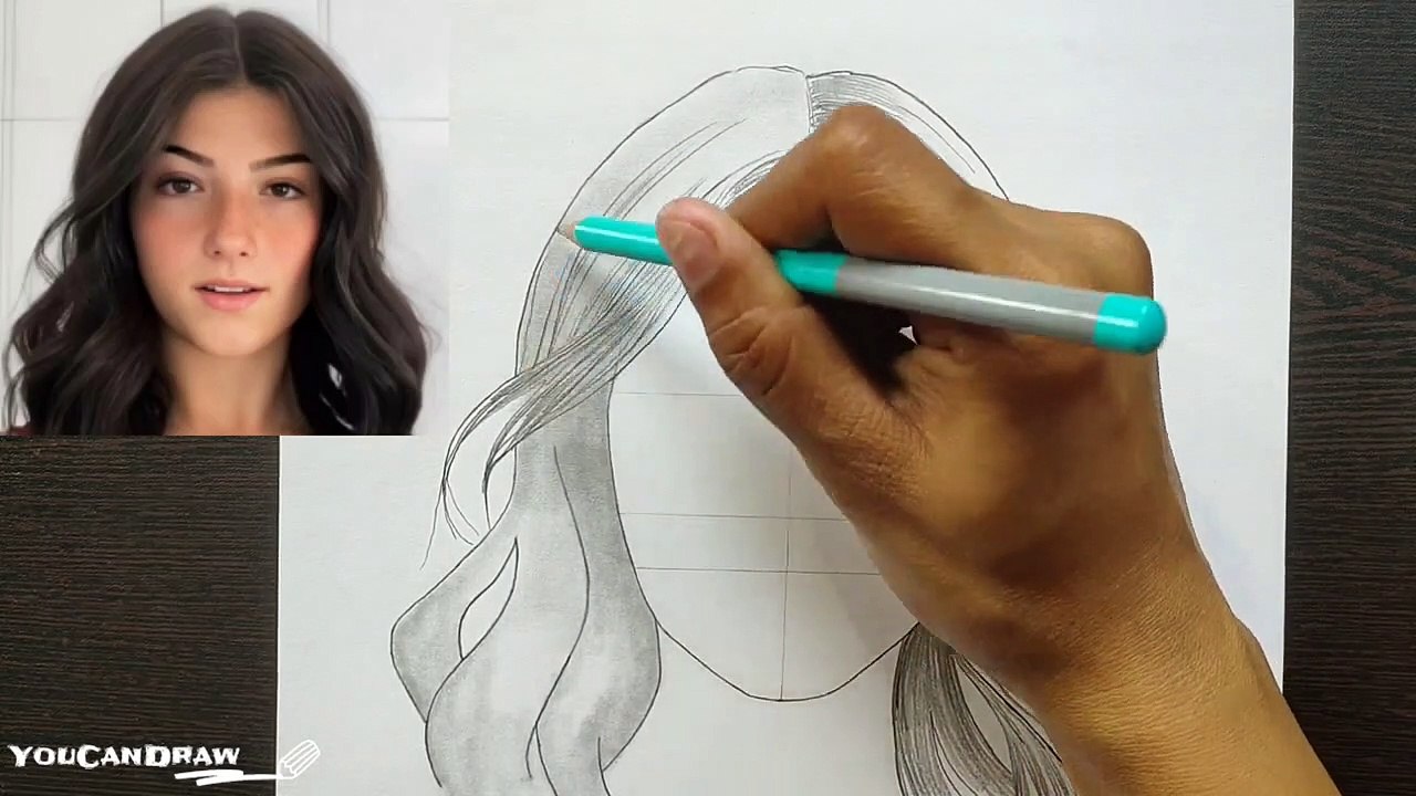 How To Draw Charli D'Amelio Tik Tok Star Step By Step | Drawing ...
