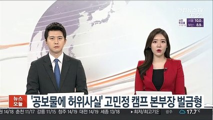 '공보물에 허위사실' 고민정 캠프 본부장 벌금형