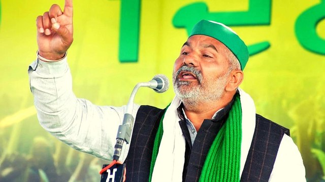 Rakesh Tikait accuses BJP of attack, farmers come in protest