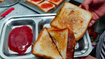 Sandwich - Crunchy Onion Tomato Toast | Aloo Sandwich Recipe || तवा सेंडविच