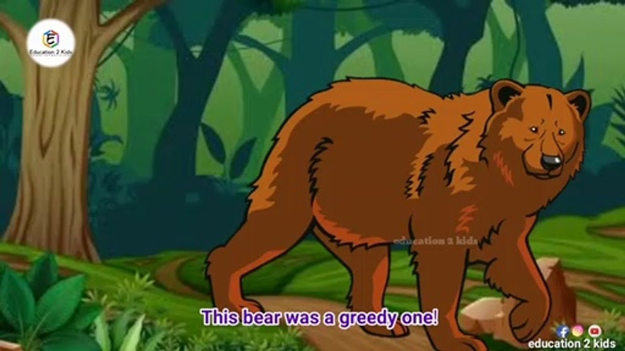 Foolish Bear Story in English | Bedtime Stories | Foolish Moral Story by education2kids