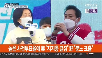 높은 사전투표율에 與 "지지층 결집" 野 "국민 분노 표출"
