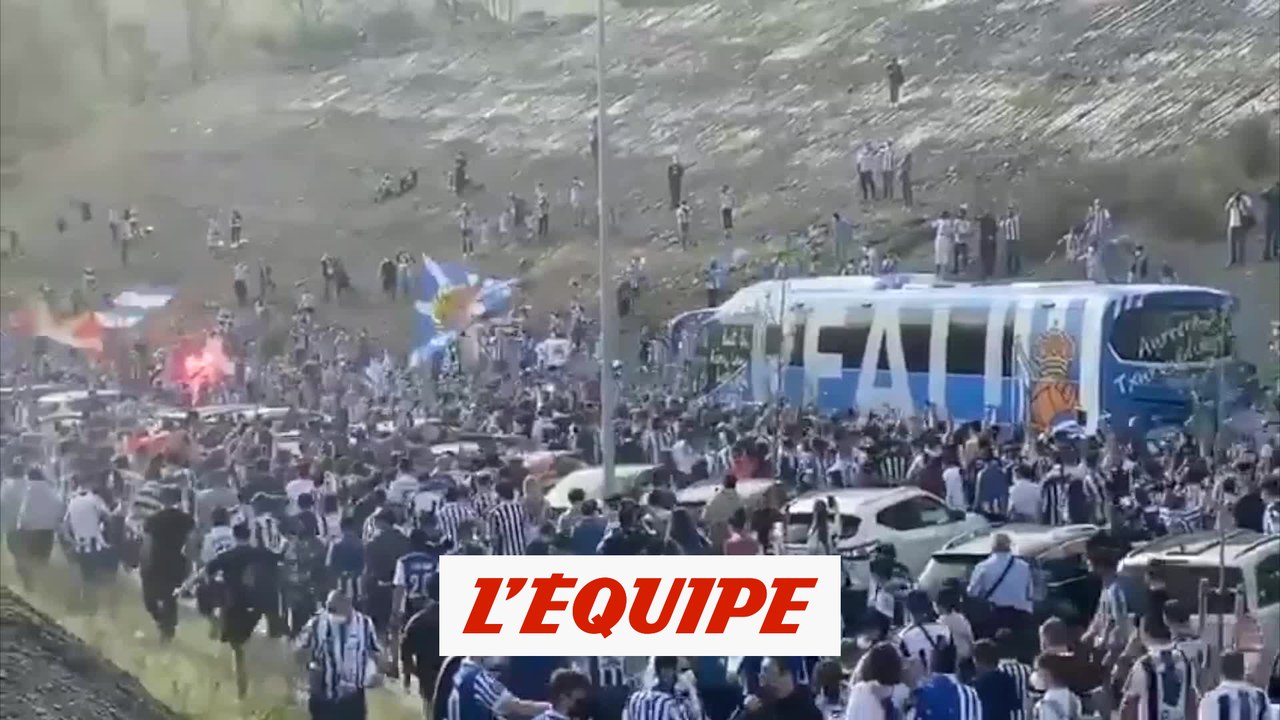La grosse ambiance des supporters de la Real Sociedad - Foot - ESP - Coupe