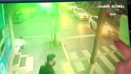 Köpeği tasmasından sürükleyerek çalan kadın böyle görüntülendi