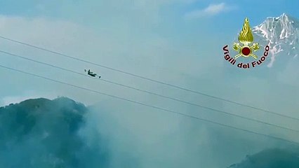 Tolmezzo (UD) - Incendio nella vecchia polveriera di Pissebus (03.04.21)