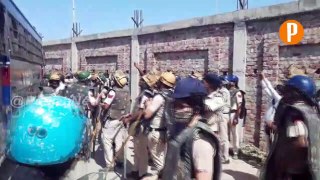 Haryana Police and Farmers Clash at Rohtak - Live  Video