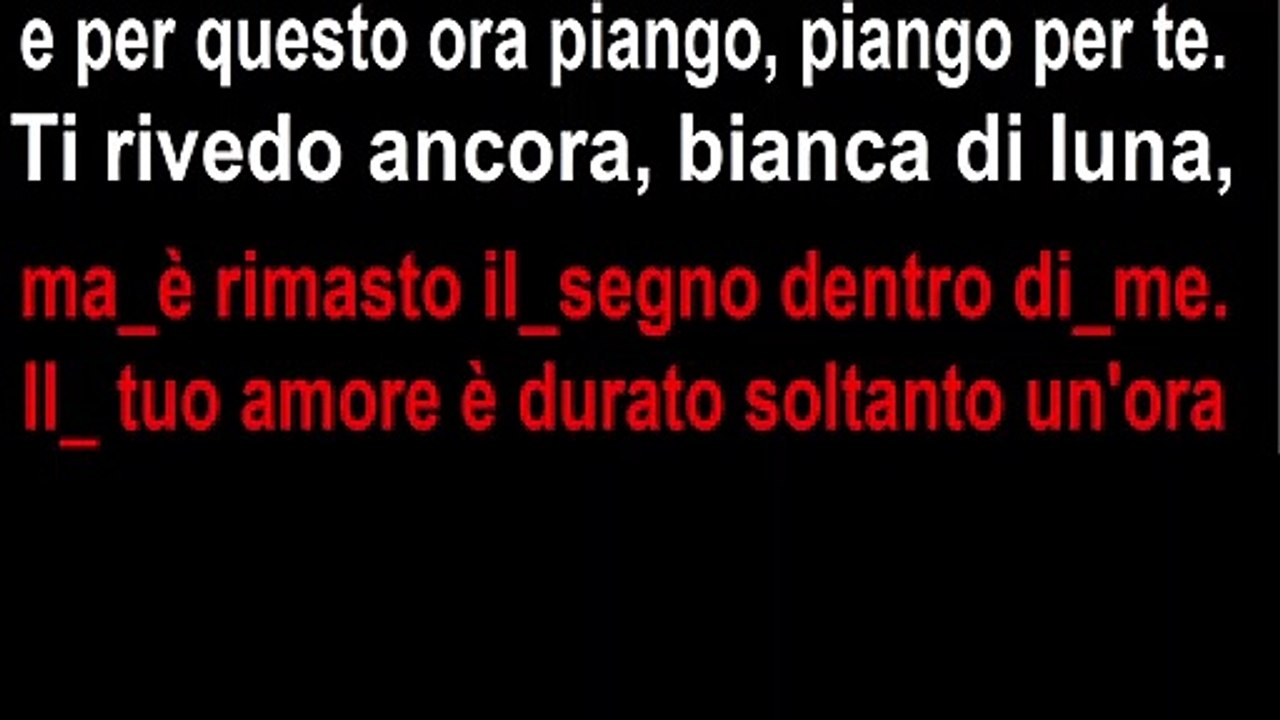 Bianca di luna - Karaoke Albano