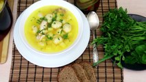Куриный суп с сырными шариками и картофелем