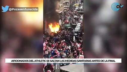 Los aficionados del Athletic la lían en las calles de Bilbao antes de la final