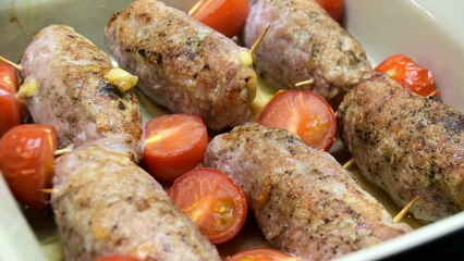 Сальтимбокка из свинины с грибами и сыром