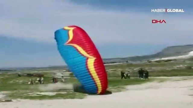 Paramotorla uçarken yere çakıldı! O anlar kamerada