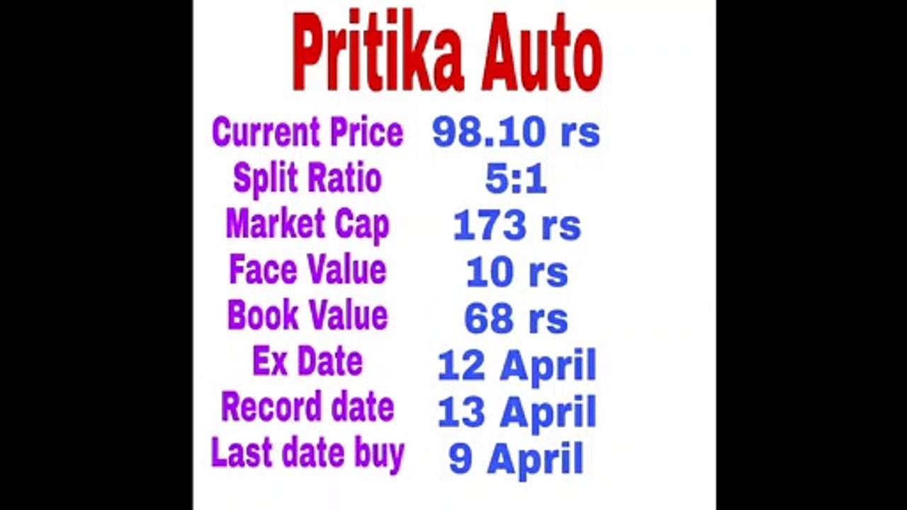 Stock Split Pritika Auto